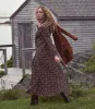 CHANSON DRESS -- NAVY ARBOR ROSE FLORAL sold by Doen