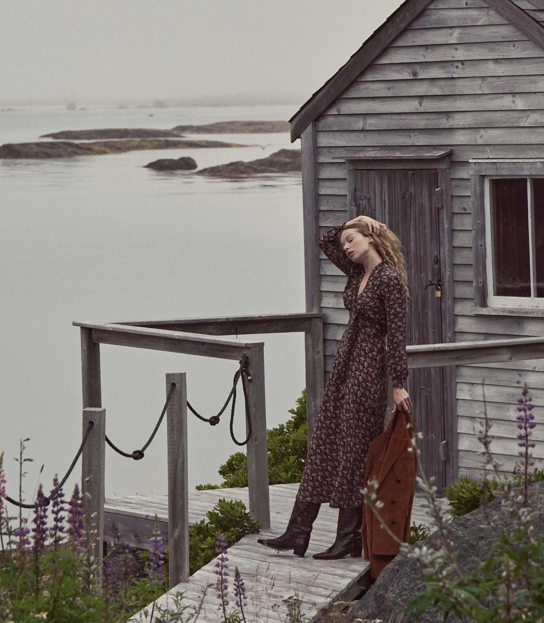 CHANSON DRESS -- NAVY ARBOR ROSE FLORAL sold by Doen product image thumbnail 4