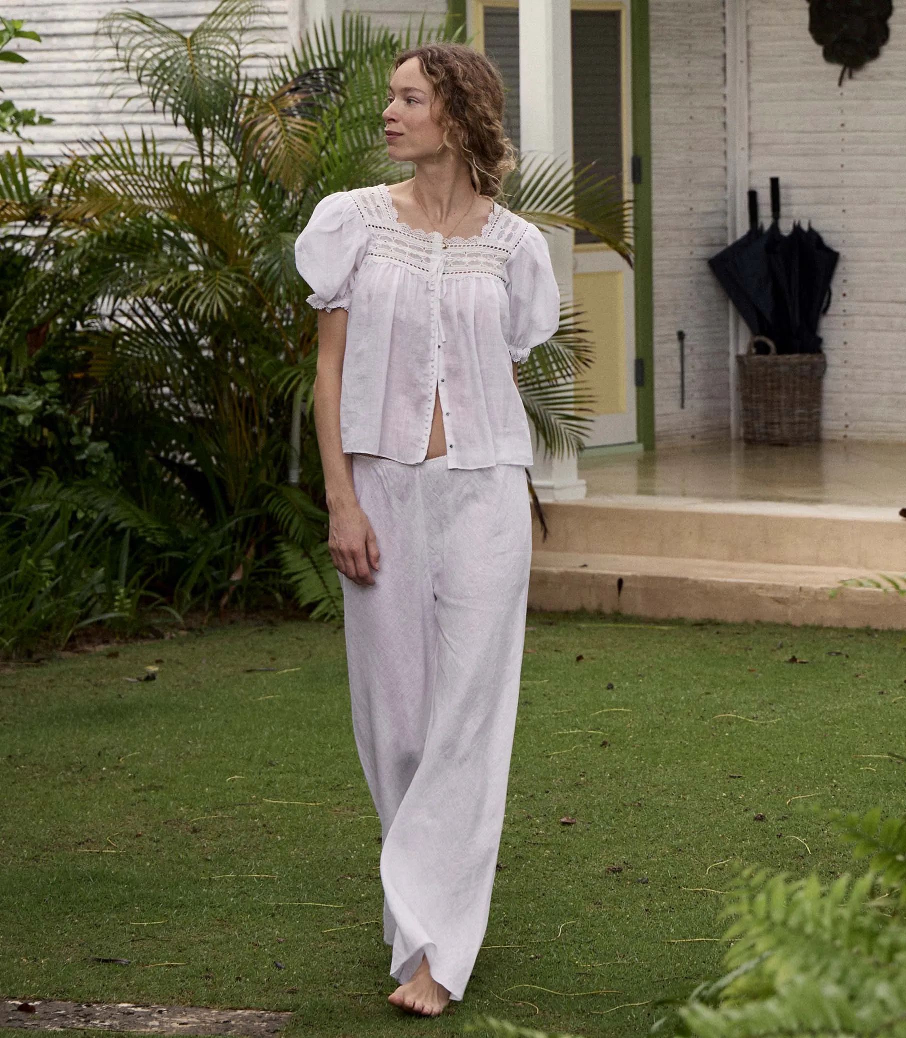 LAVON LINEN PANT -- SALT sold by Doen product image thumbnail 3