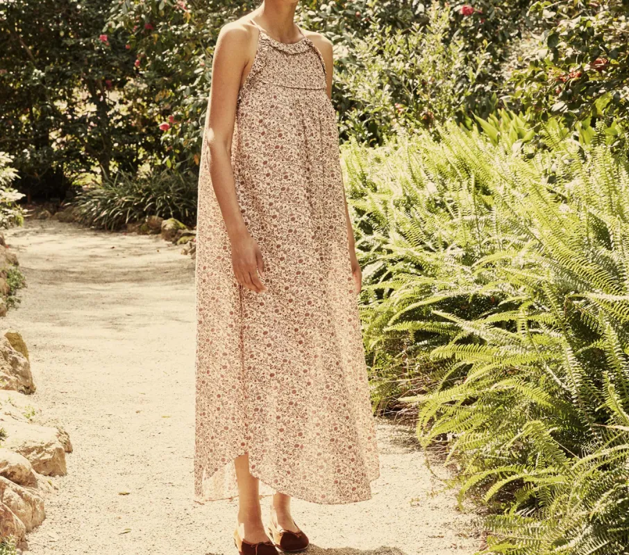 HMD -- PIERRE DRESS -- BLUSH MINI EARL FLORAL made by Doen