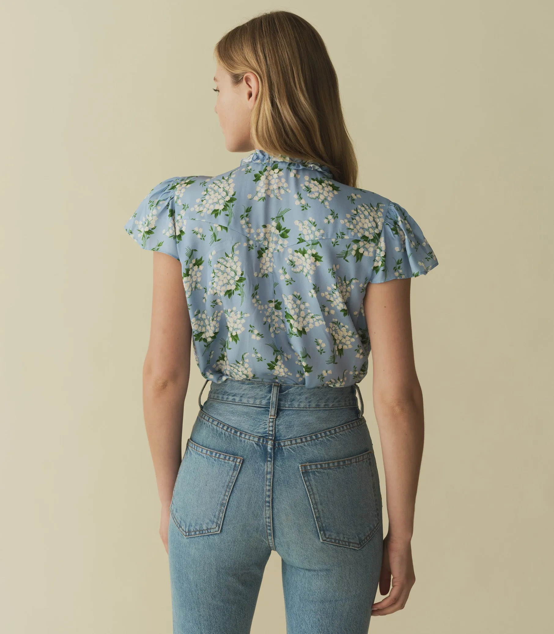 OPALINE TOP -- SKY MAY BELL FLORAL sold by Doen product image thumbnail 3