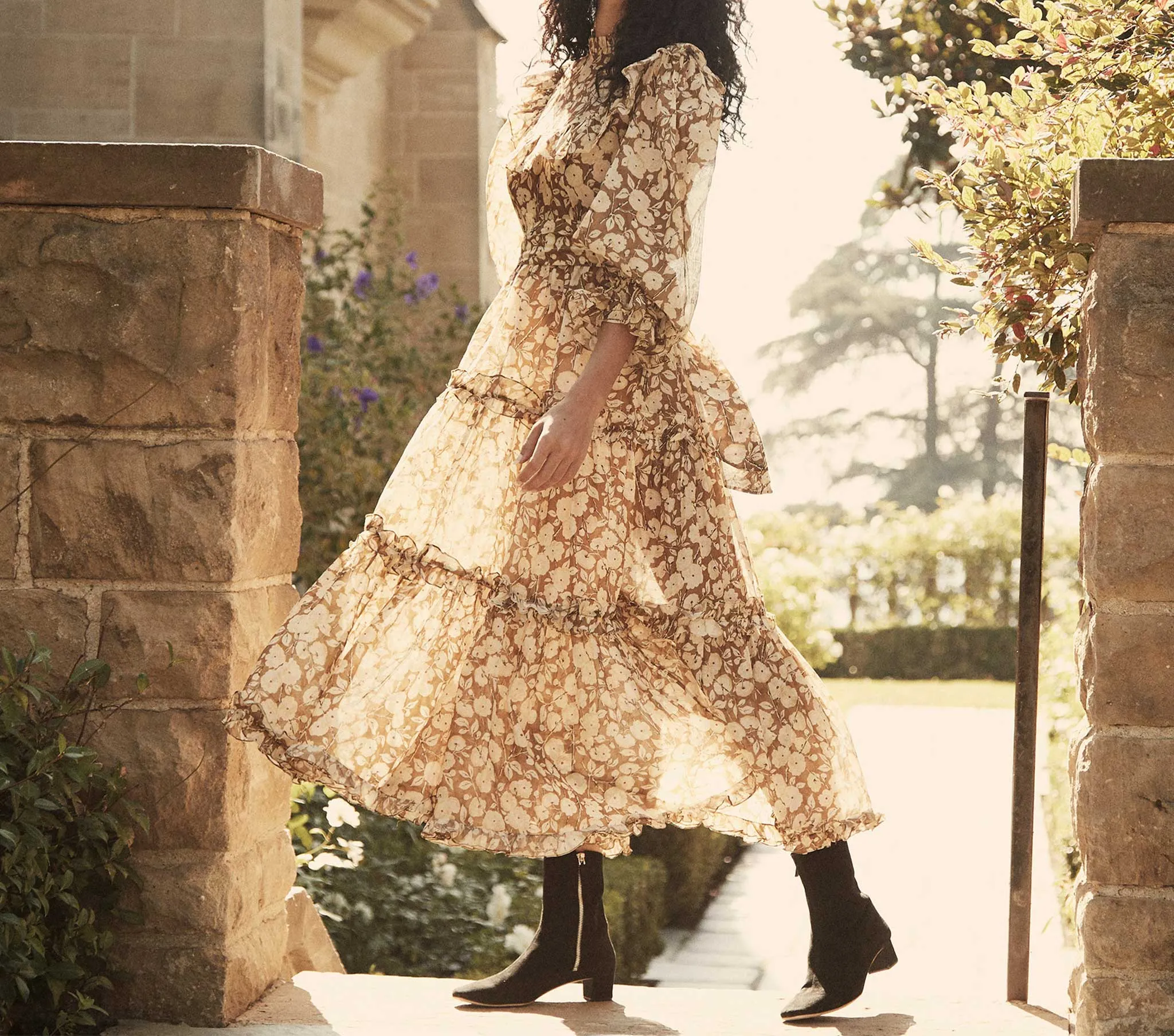 HMD -- CARAMEL DRESS -- AMBRIDGE ROSE MUSTARD sold by Doen