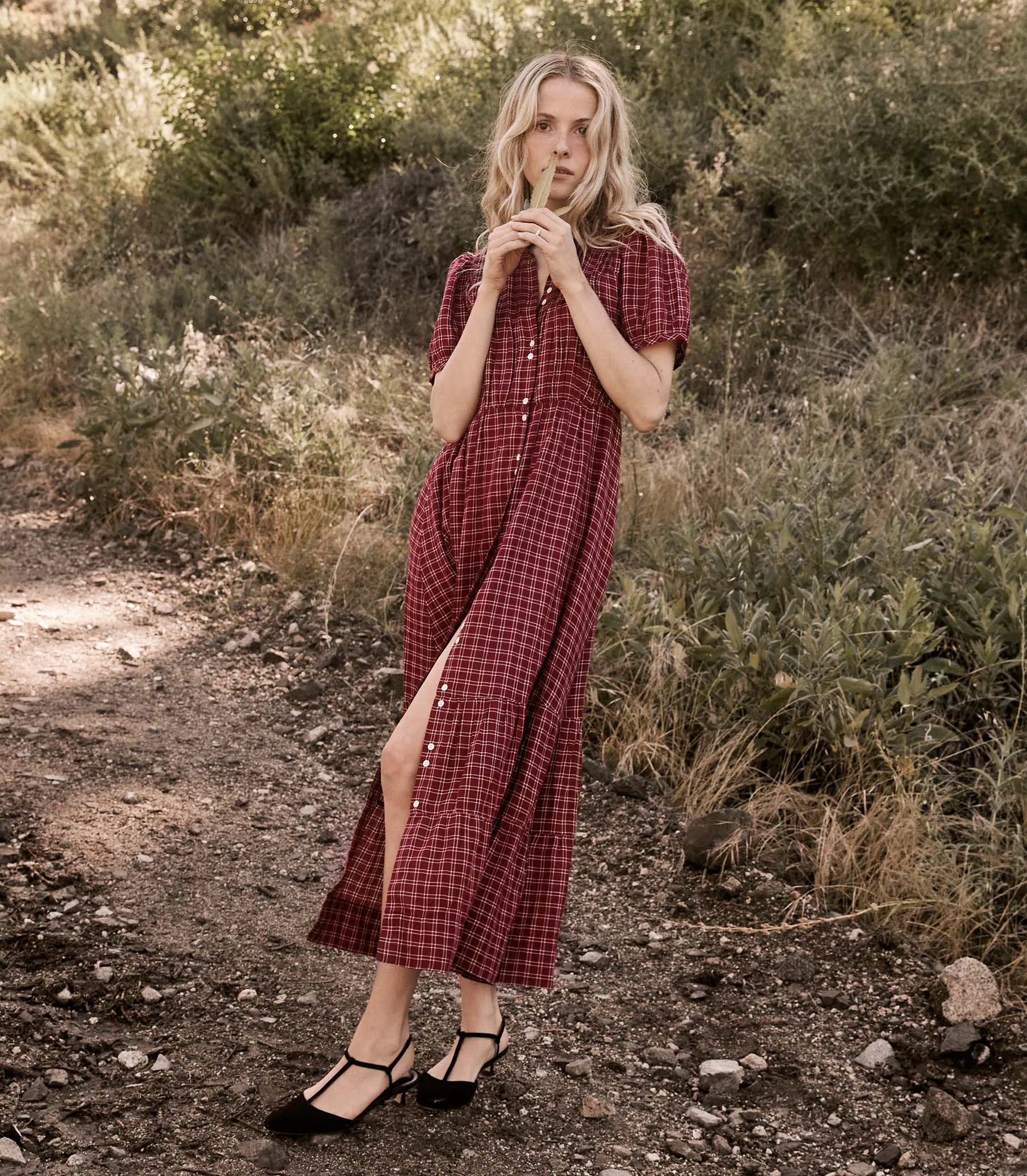 REVI DRESS -- ROUGE COTTAGE PLAID sold by Doen product image thumbnail 4