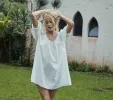 HMD -- NETTIE NIGHTGOWN -- SALT sold by Doen