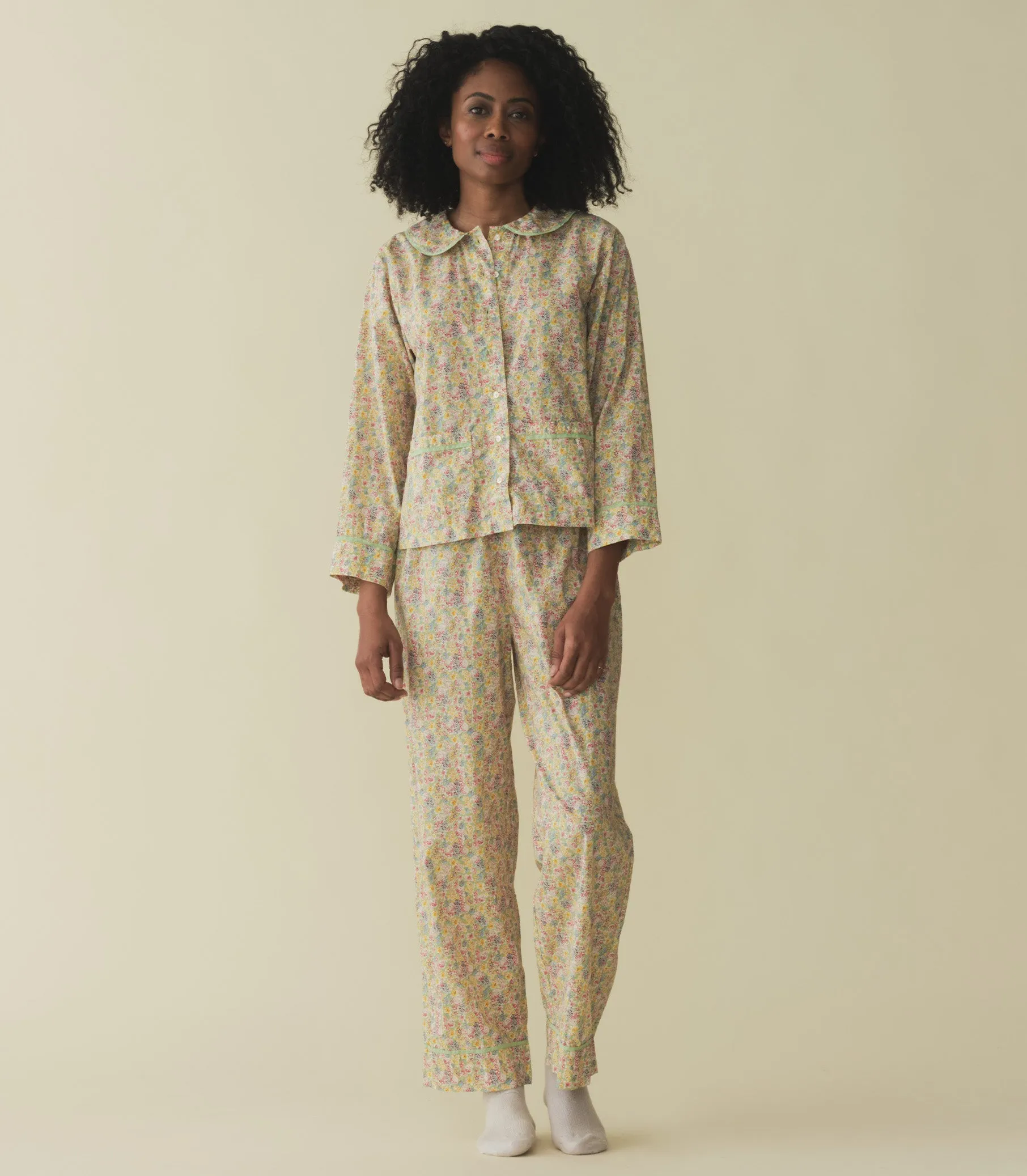 PAZ PAJAMA -- CHRYSANTHEMUM SKY FLORAL sold by Doen product image thumbnail 2