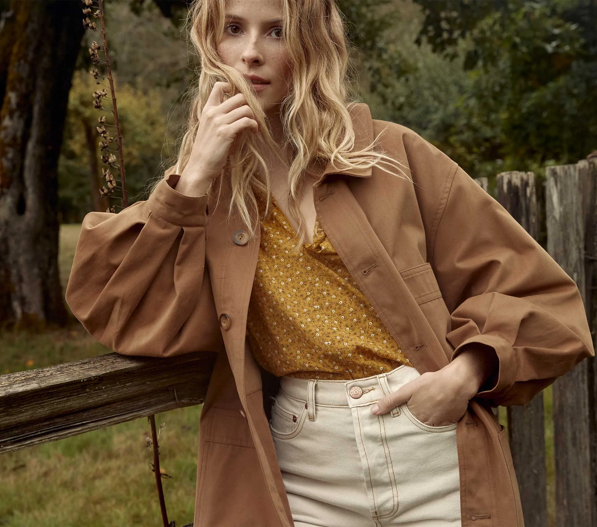 HMD -- CARMEL JACKET -- BARK sold by Doen product image thumbnail 2