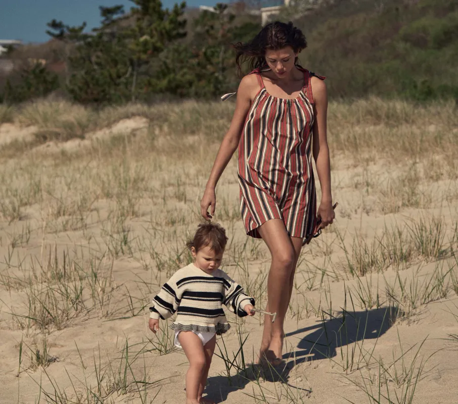 KATHLEEN DRESS -- MONTECITO STRIPE made by Doen