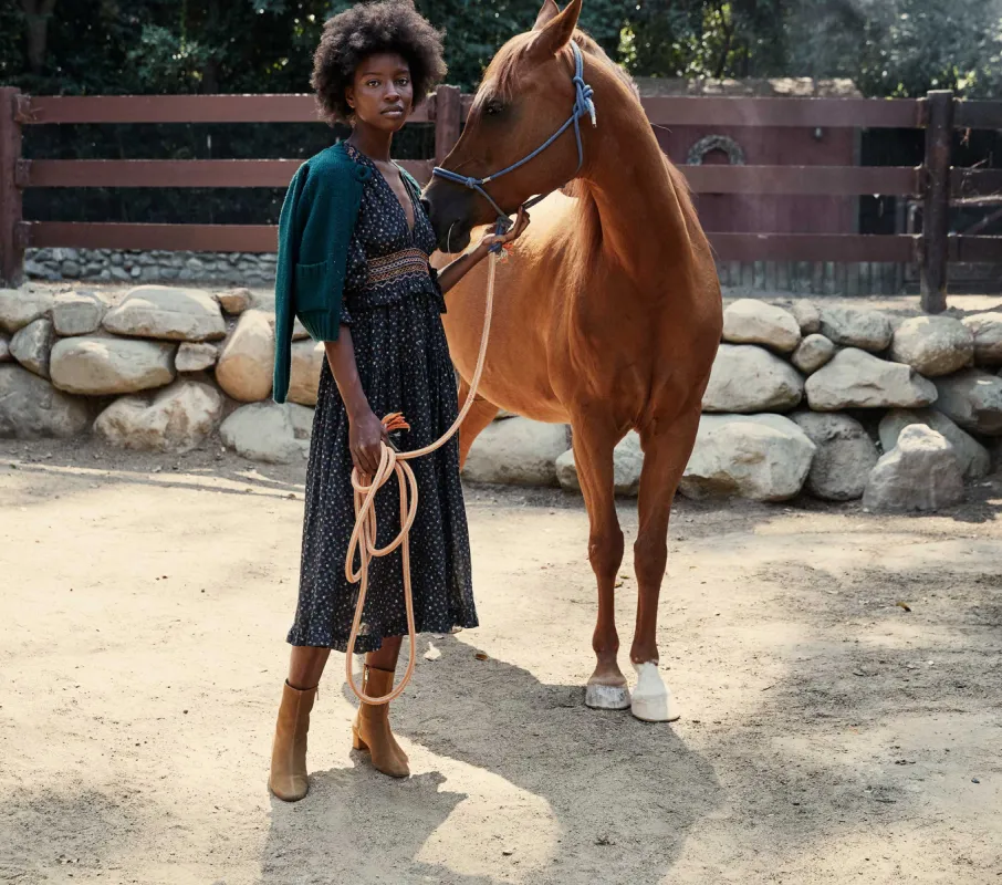 HMD -- RISETTE CARDIGAN SWEATER -- FOREST GREEN sold by Doen