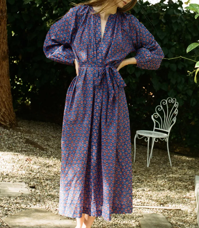 JOSEPHINA DRESS -- LAPIS DAISY BLOOM sold by Doen