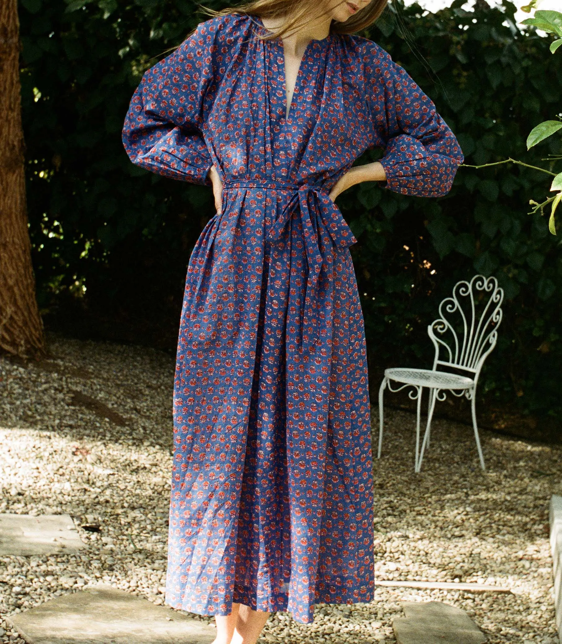 JOSEPHINA DRESS -- LAPIS DAISY BLOOM sold by Doen