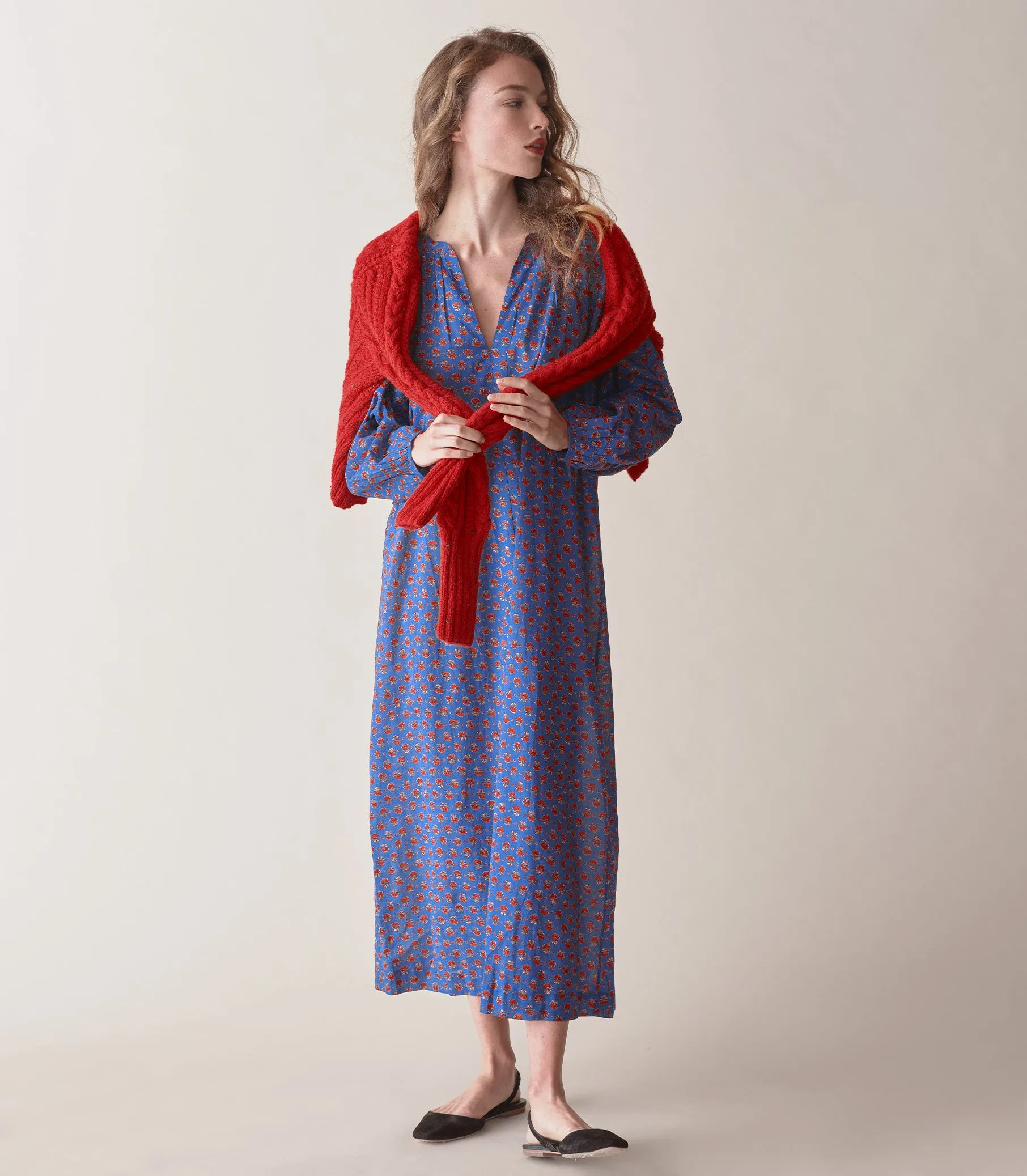 JOSEPHINA DRESS -- LAPIS DAISY BLOOM sold by Doen product image thumbnail 5