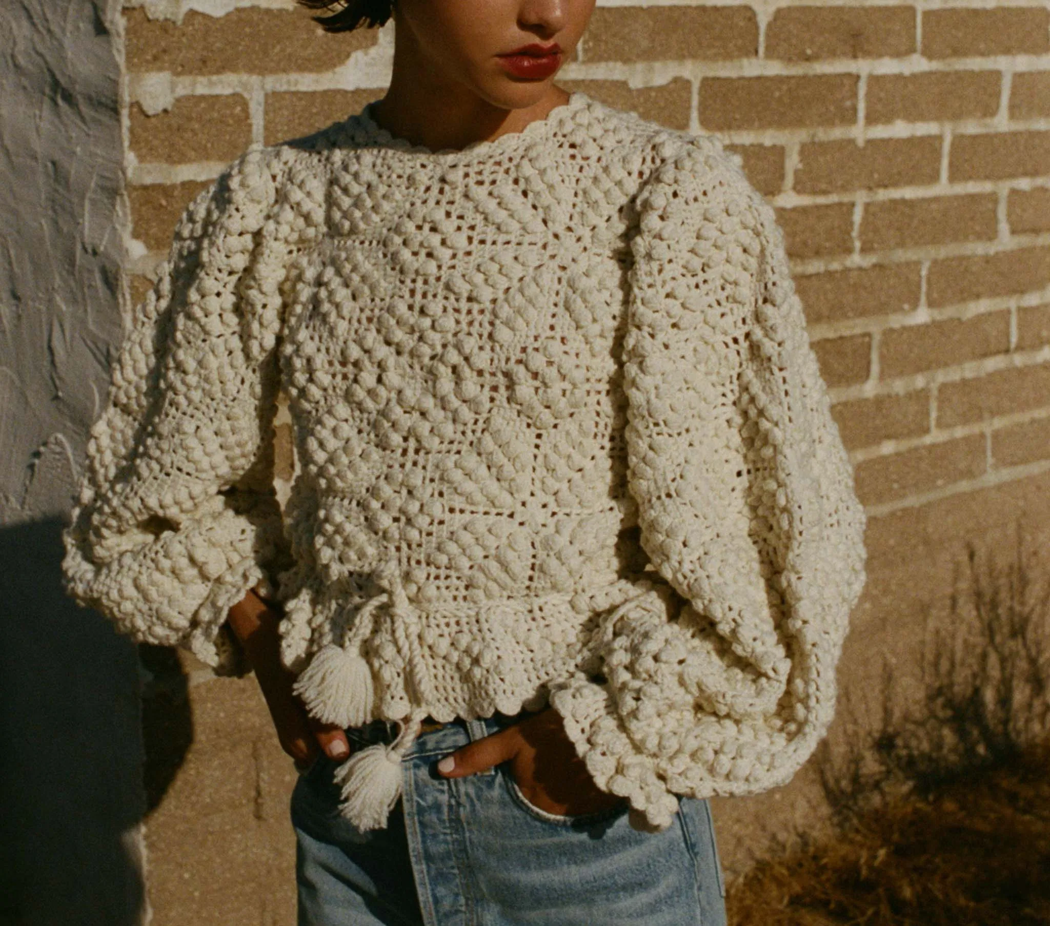 HMD -- MADDALENA PULLOVER -- WINTER WHEAT sold by Doen