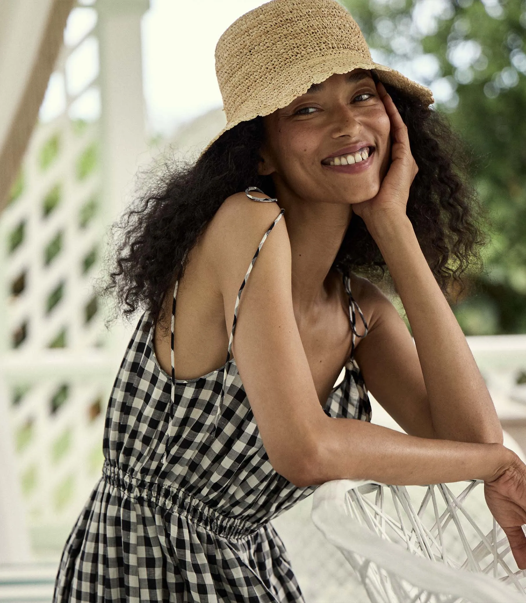 BALLOU HAT -- NATURAL RAFFIA sold by Doen