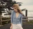 CHANDEL CARDIGAN -- AZURE sold by Doen