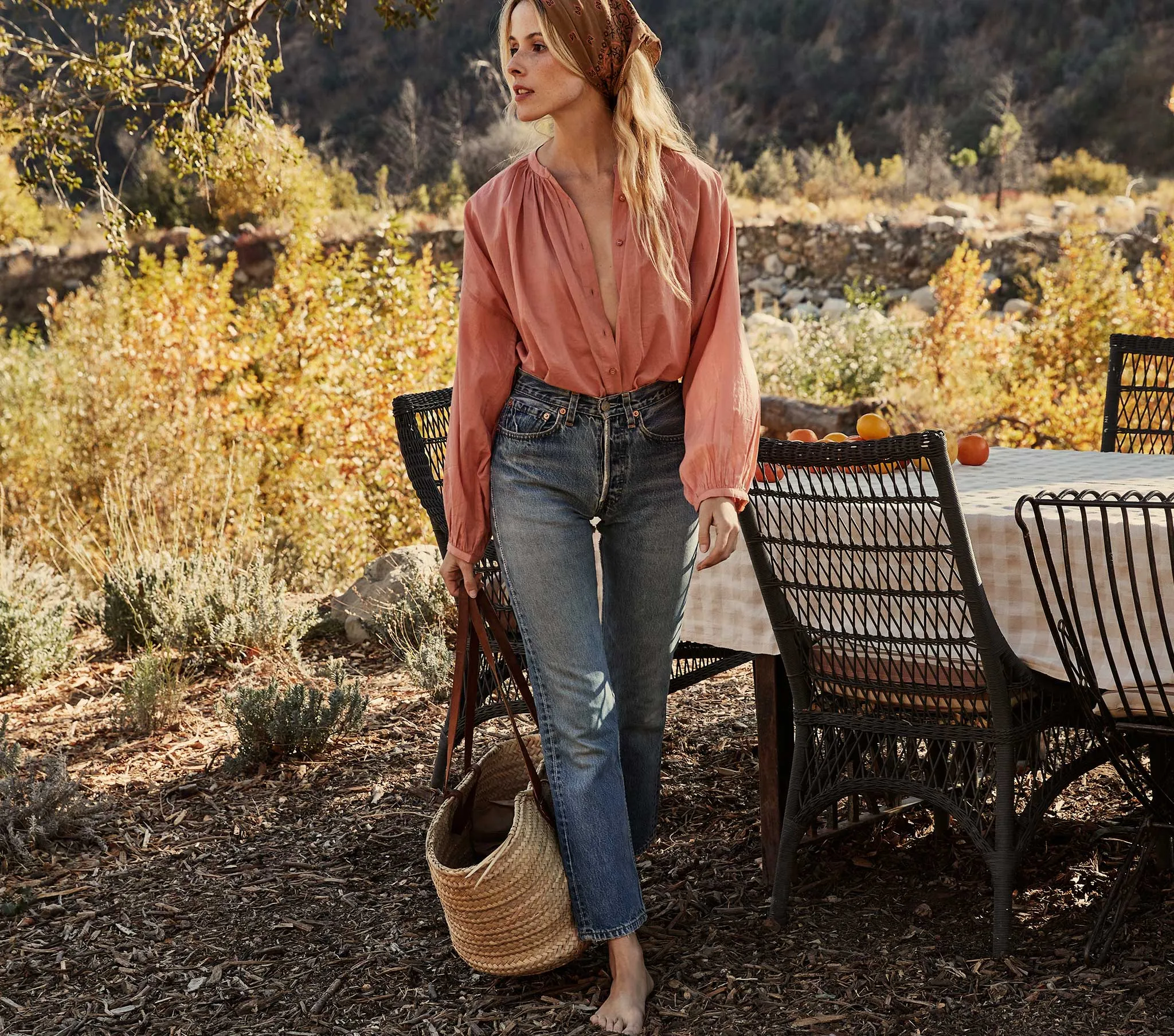 HMD -- THE JANE BLOUSE -- PETAL sold by Doen product image thumbnail 4