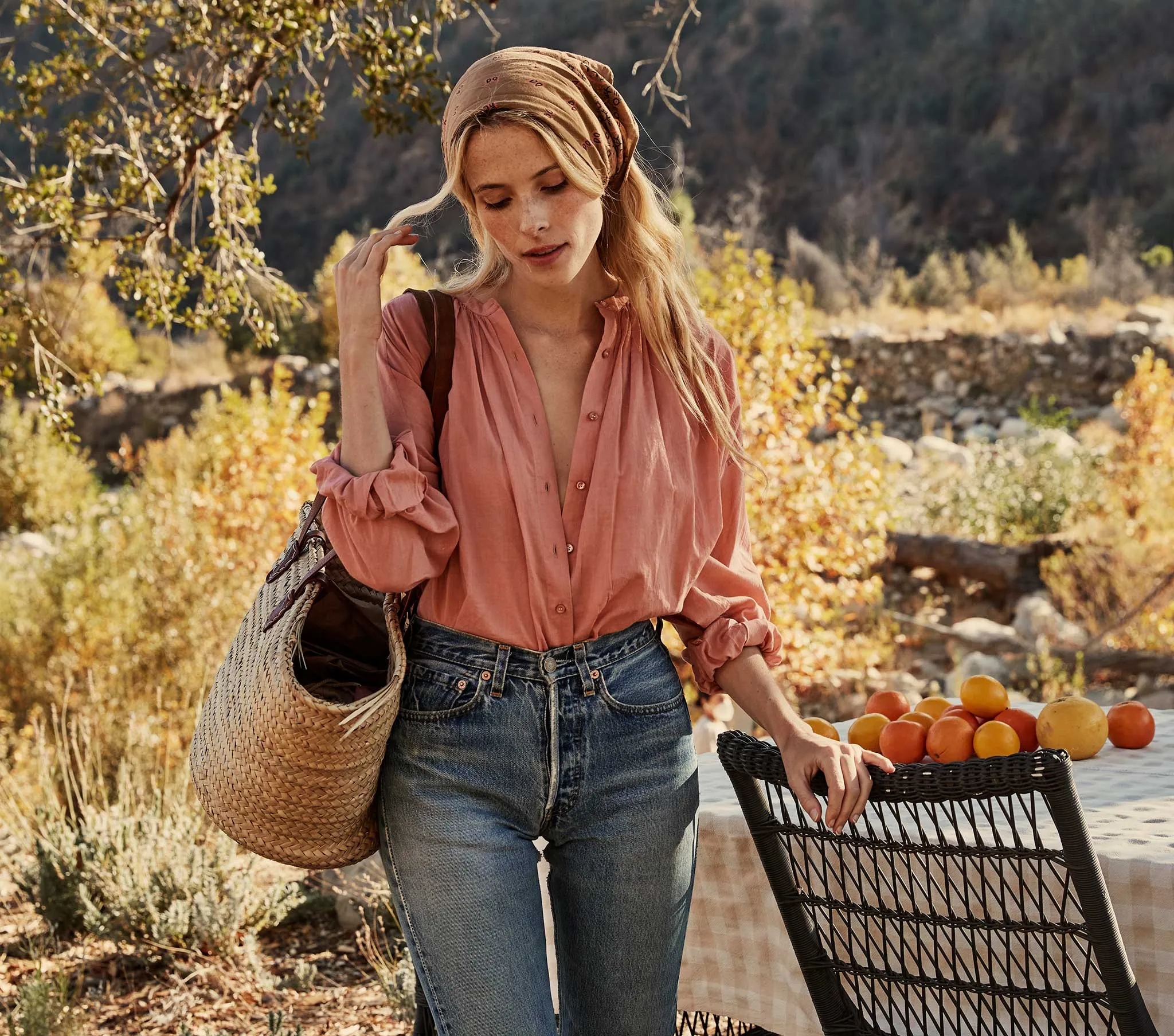 HMD -- THE JANE BLOUSE -- PETAL sold by Doen