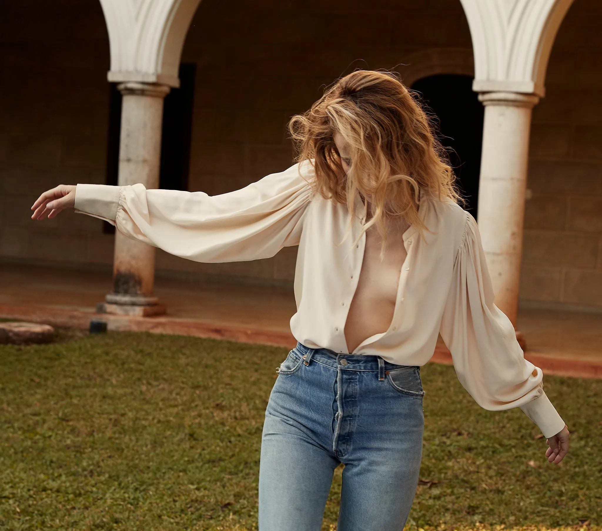 HMD -- SCARLET TOP -- IVORY sold by Doen product image thumbnail 3