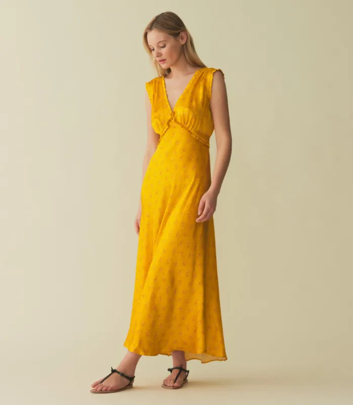 TAHLIA DRESS -- GOLDENROD HILLSIDE HEATHER sold by Doen