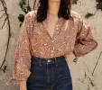 HMD -- O'KEEFFE TOP -- CREAM/RUST PRANCING FAWN FLORAL sold by Doen