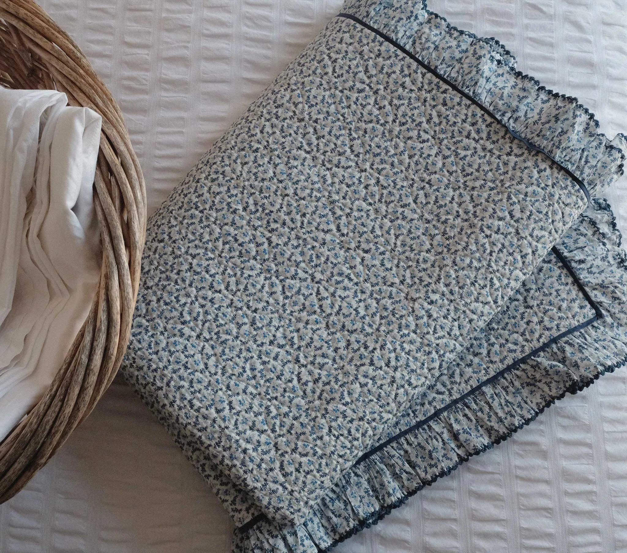 QUILT -- BLUE WINTER DITSY sold by Doen product image thumbnail 2