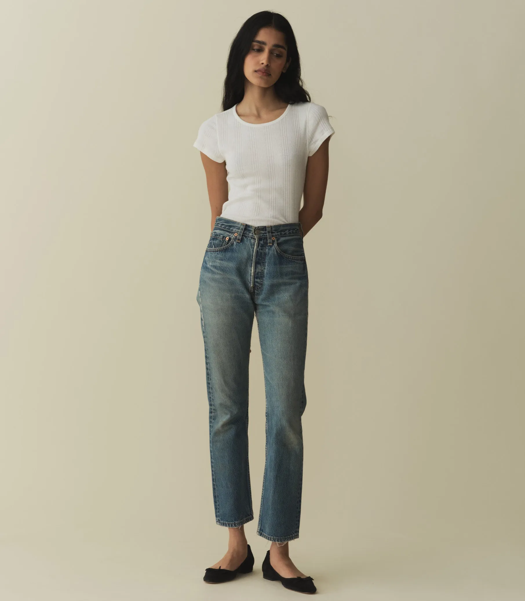 VIVI CASHMERE BLEND TEE -- SALT sold by Doen product image thumbnail 2