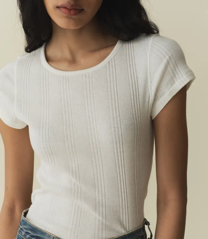 VIVI CASHMERE BLEND TEE -- SALT sold by Doen