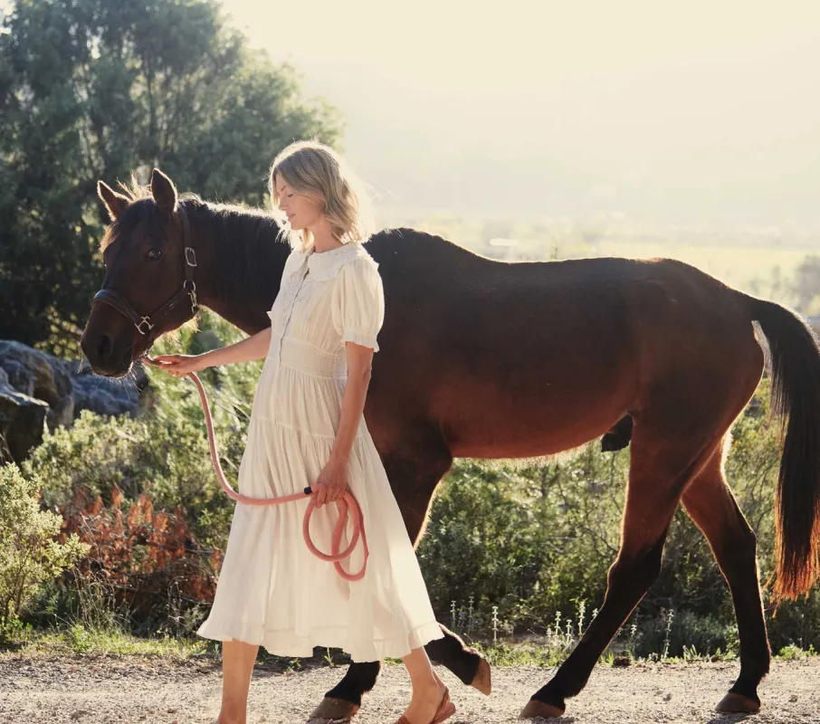 HMD -- ANASTASIA DRESS -- HIMALAYAN SALT sold by Doen