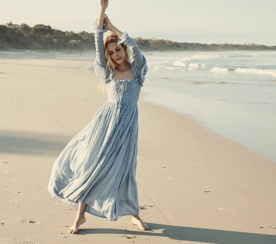 HMD -- BIJOU DRESS -- FRENCH BLUE sold by Doen