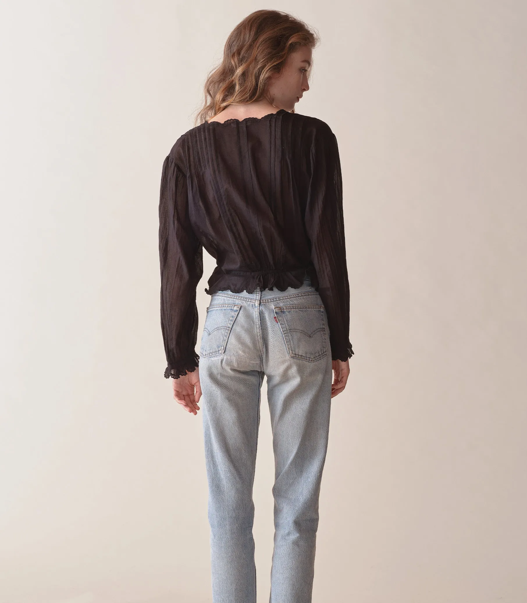 HMD -- ELAYNE TOP -- BLACK sold by Doen product image thumbnail 3