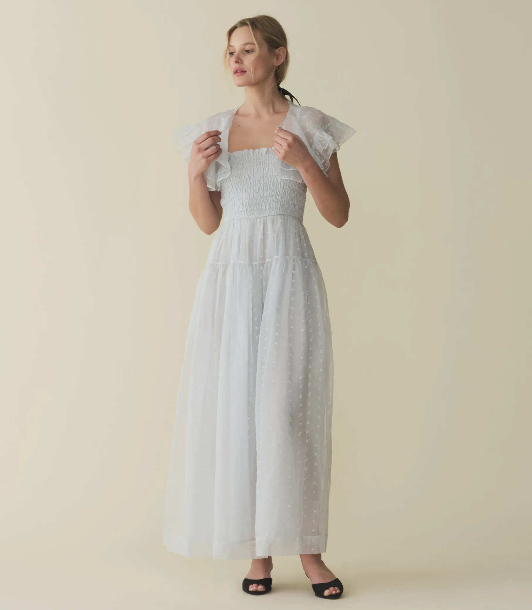 CARISTINA DRESS -- WHISPER BLUE sold by Doen product image thumbnail 3