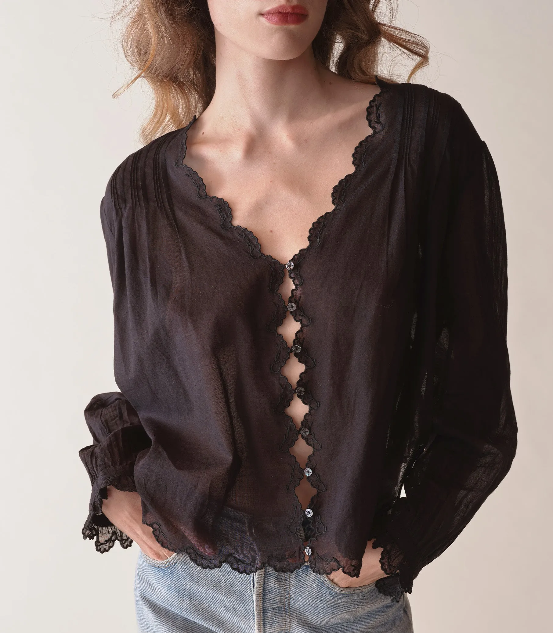 HMD -- ELAYNE TOP -- BLACK sold by Doen product image thumbnail 2