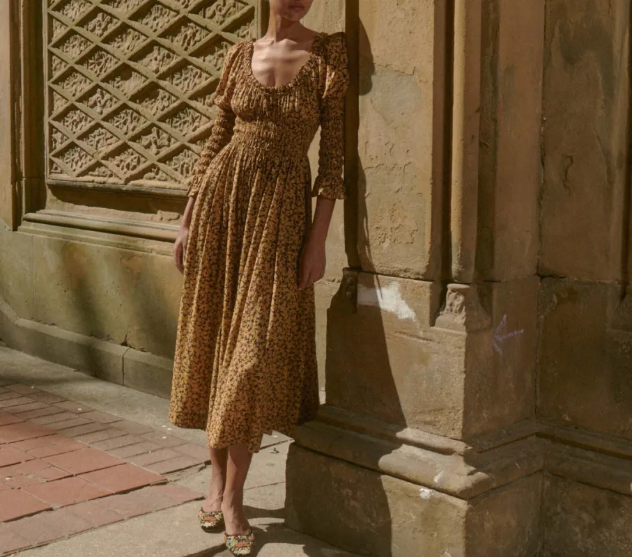 HMD -- KAIRA DRESS -- DUSK WINTER MEADOW sold by Doen