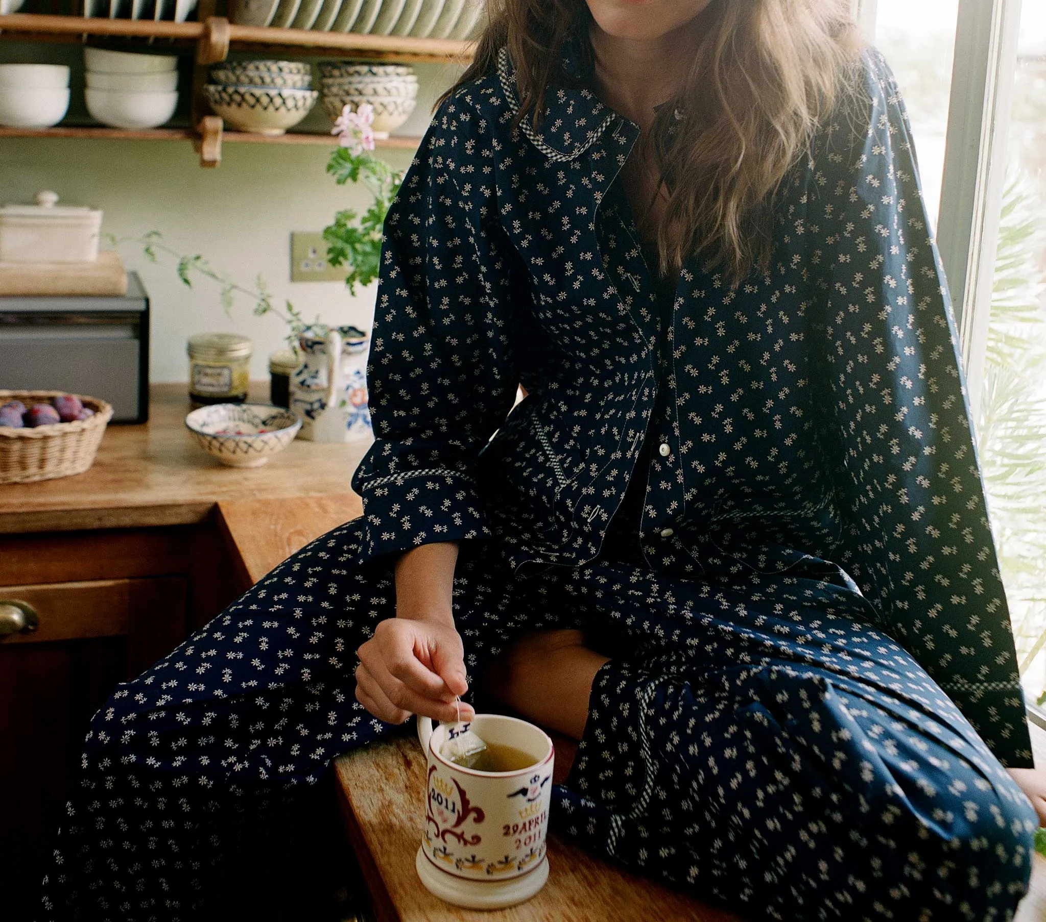 HMD -- PAZ PAJAMA -- INDIGO CALICO sold by Doen