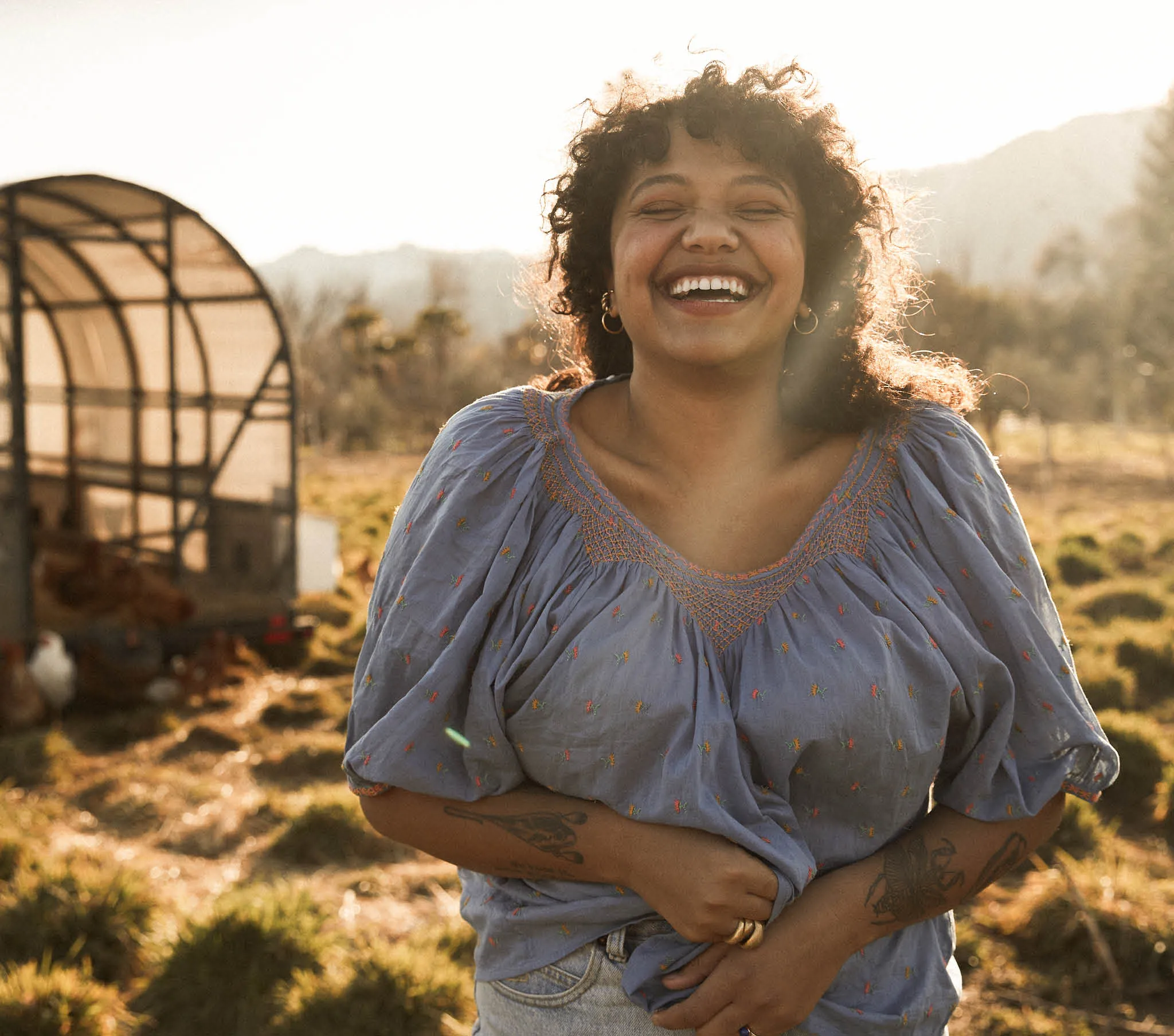 HMD -- AMNA TOP -- CIEL CARNATION EMBROIDERY sold by Doen product image thumbnail 5