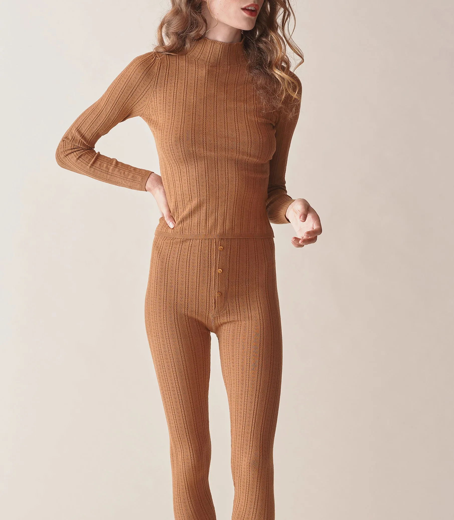 OSLO TURTLENECK -- TOASTED PECAN sold by Doen product image thumbnail 3