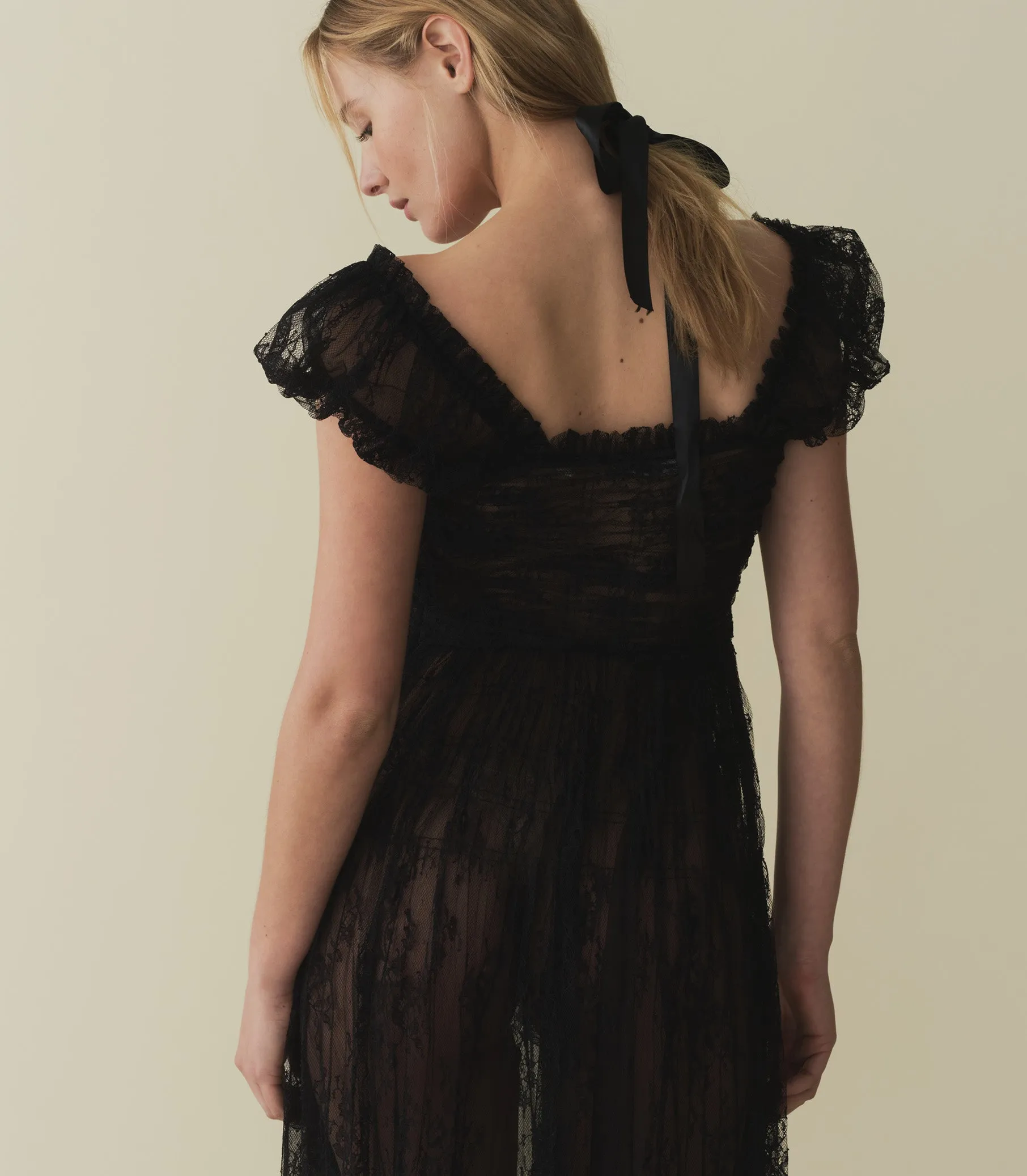 PAMELINA DRESS -- BLACK LACE sold by Doen product image thumbnail 5