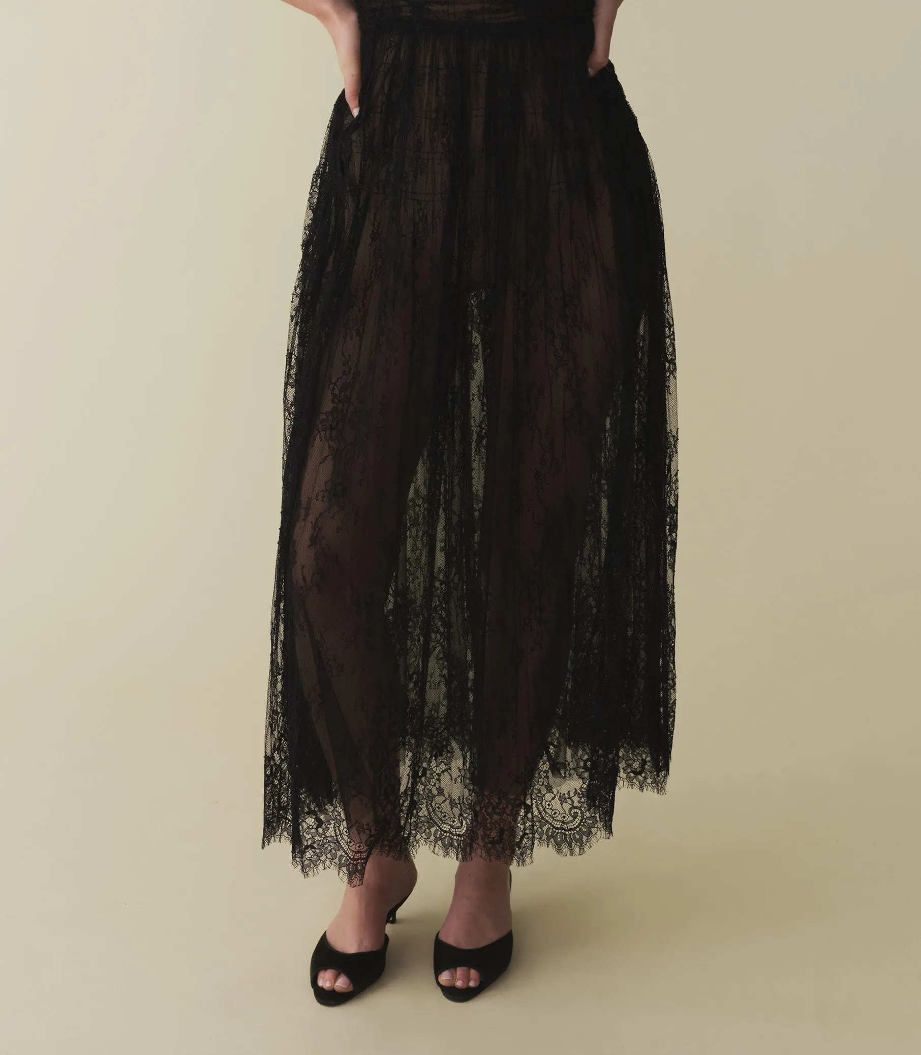 PAMELINA DRESS -- BLACK LACE sold by Doen product image thumbnail 4