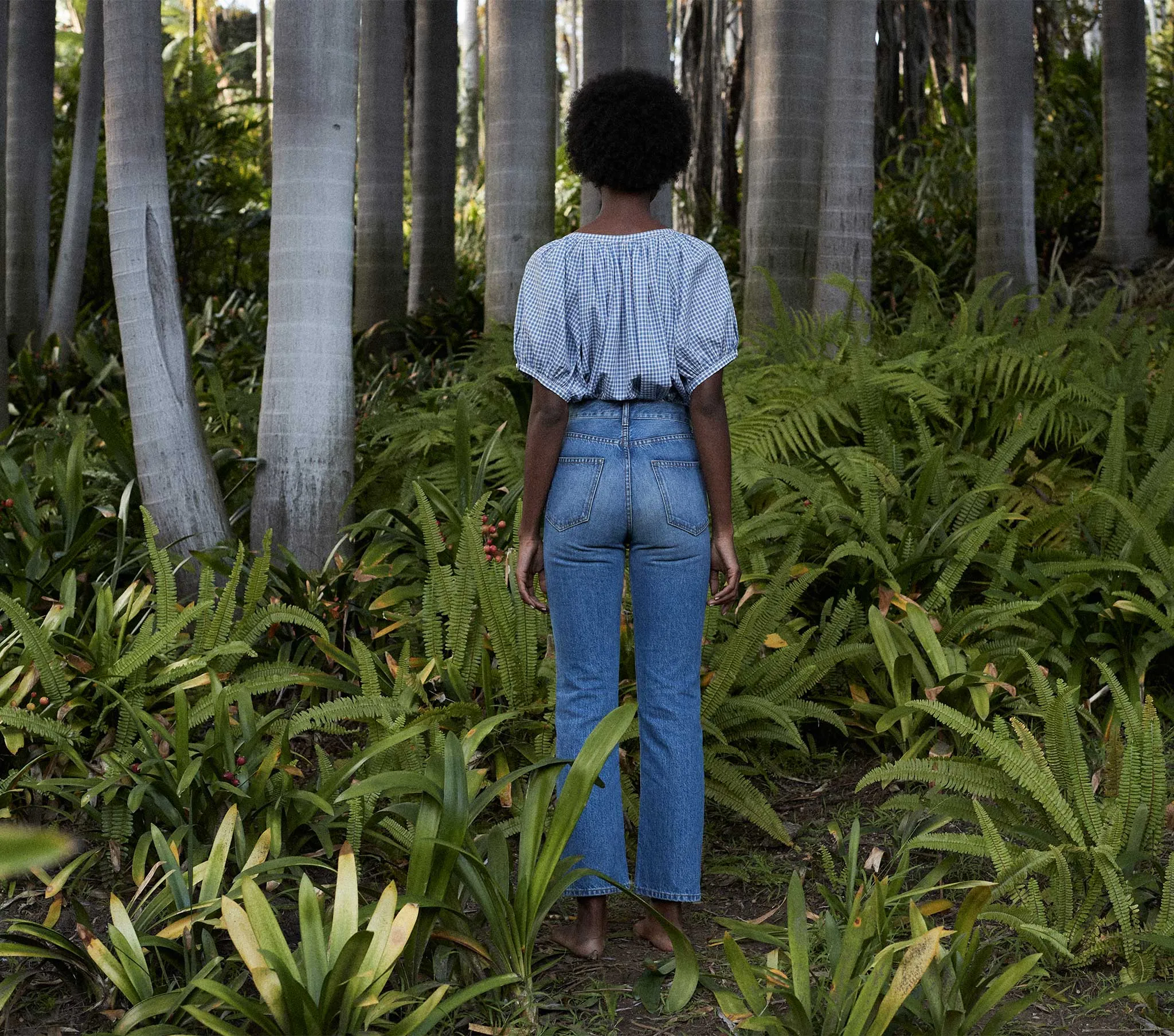 HMD -- JUNE TOP -- SKY SOMERSET PLAID sold by Doen product image thumbnail 4