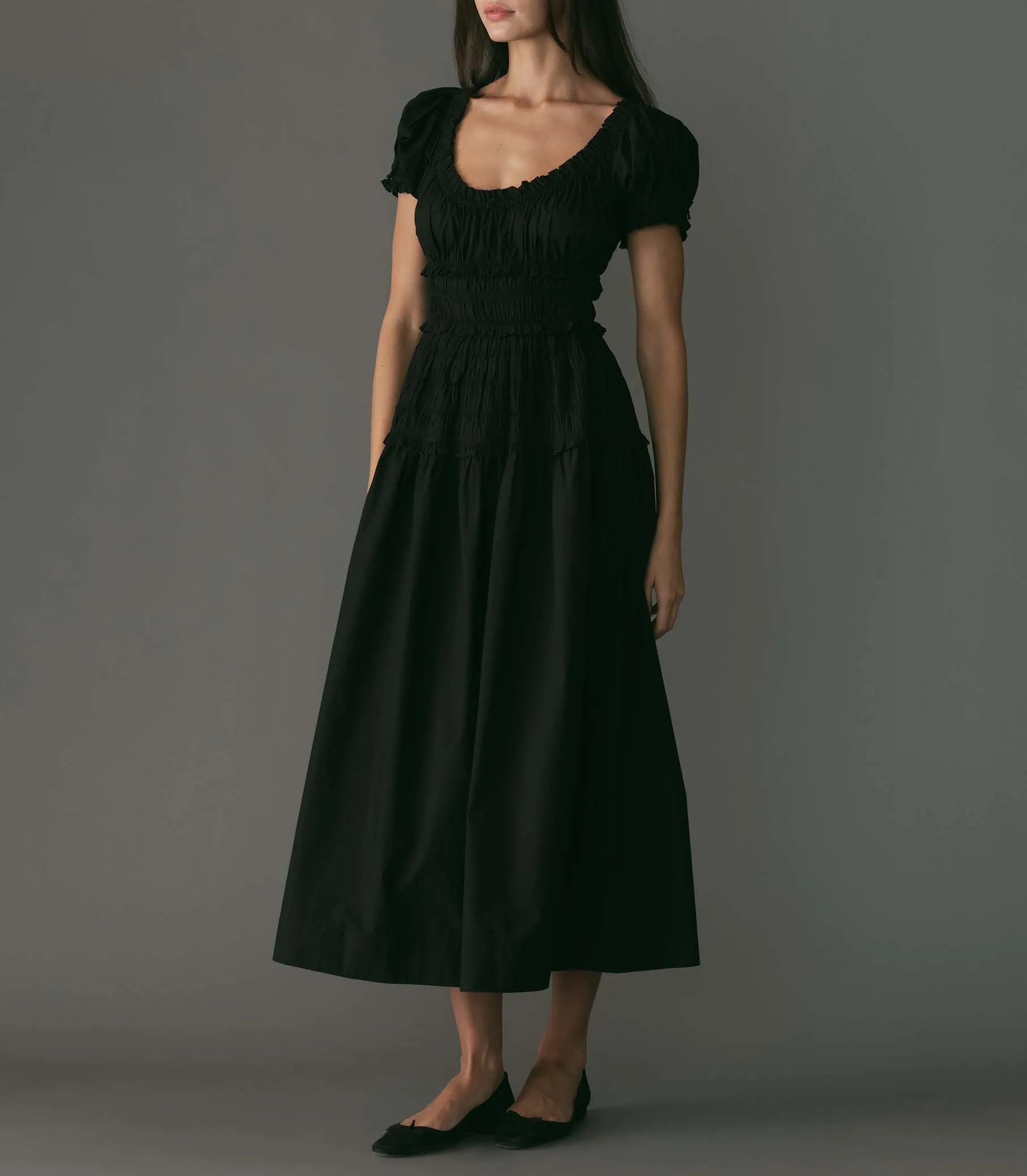 LEANNE DRESS -- BLACK sold by Doen