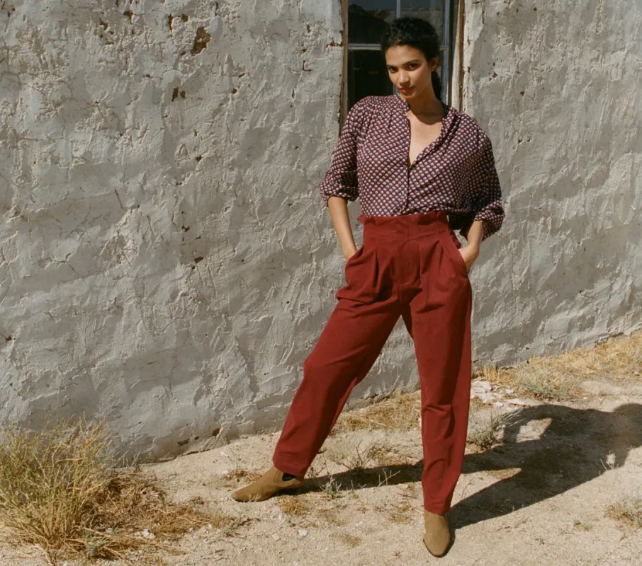 HMD -- LOUVRE PANT -- TERRACOTTA sold by Doen