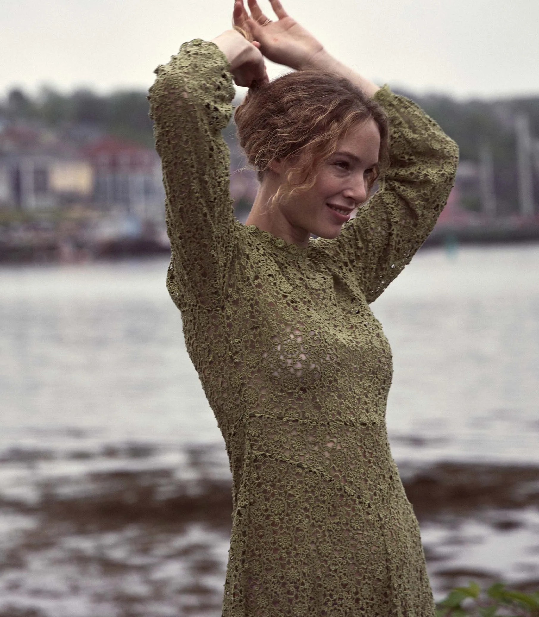 ANGELIQUE DRESS -- POIRE VERTE sold by Doen product image thumbnail 5