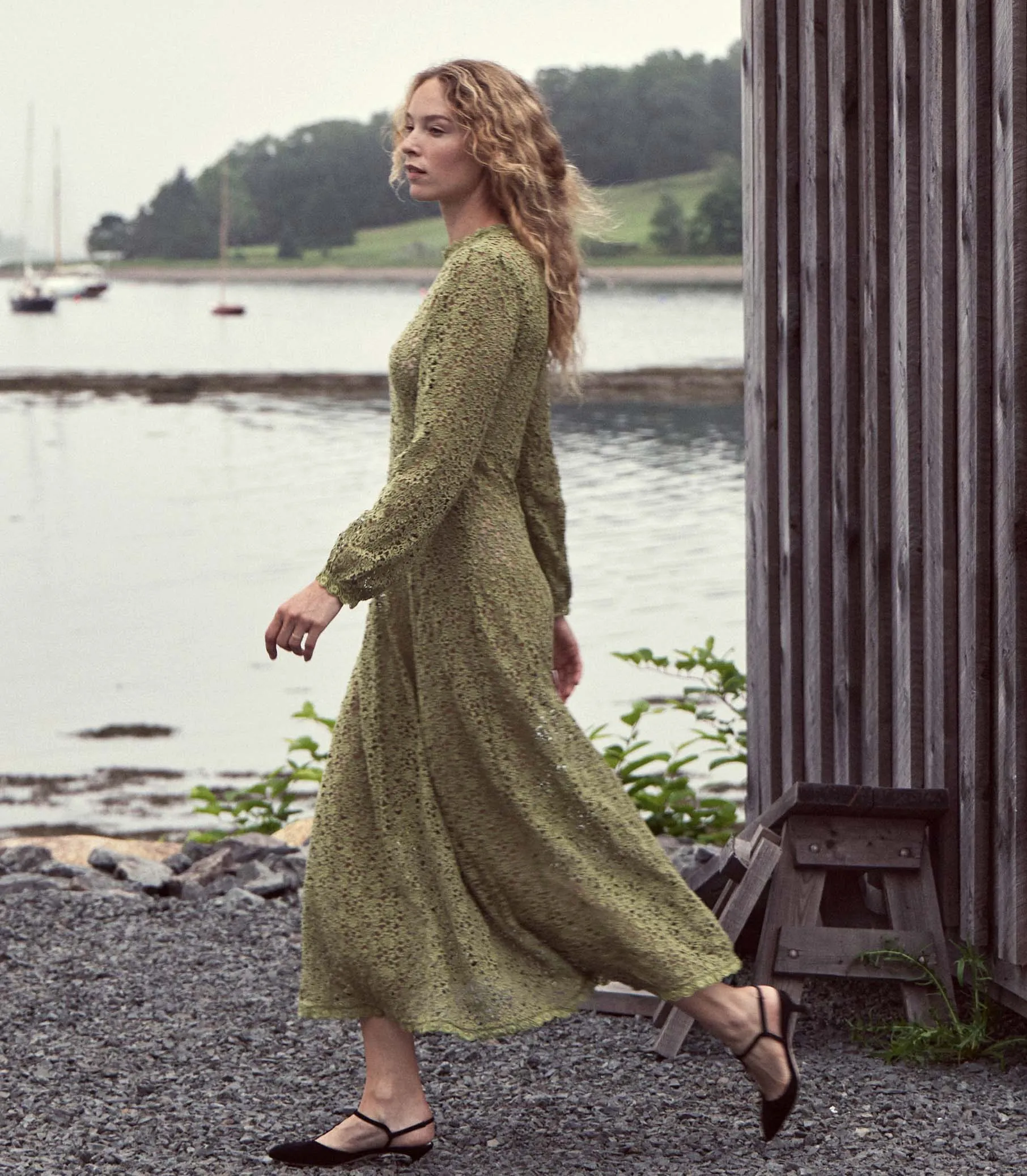 ANGELIQUE DRESS -- POIRE VERTE sold by Doen product image thumbnail 2