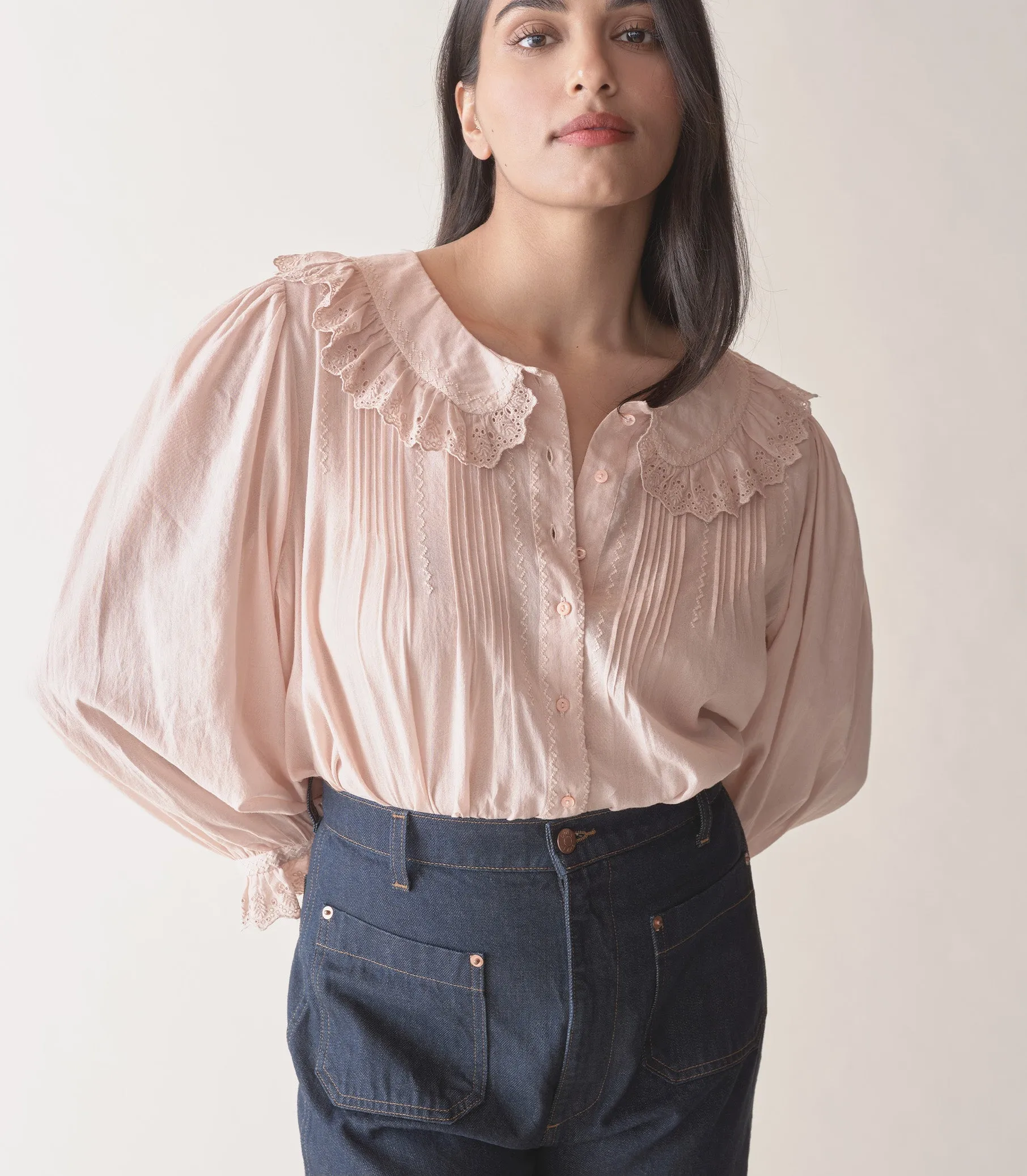 HMD -- HELENE TOP -- SUNDRIED ROSE sold by Doen product image thumbnail 4