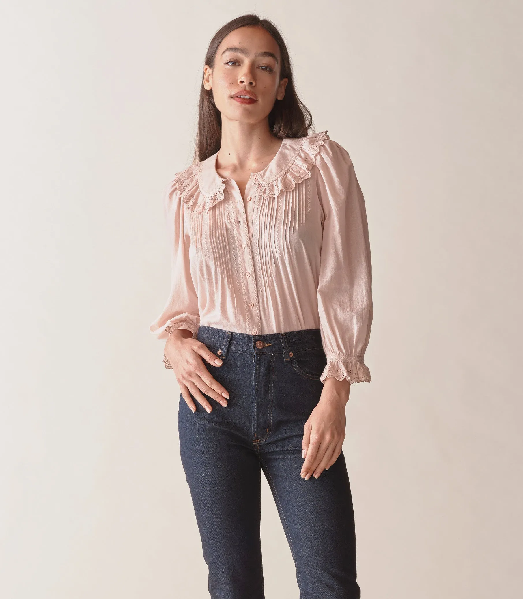 HMD -- HELENE TOP -- SUNDRIED ROSE sold by Doen