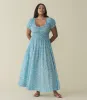 ASHLYNN DRESS -- BLEU DAISY FIELDS sold by Doen