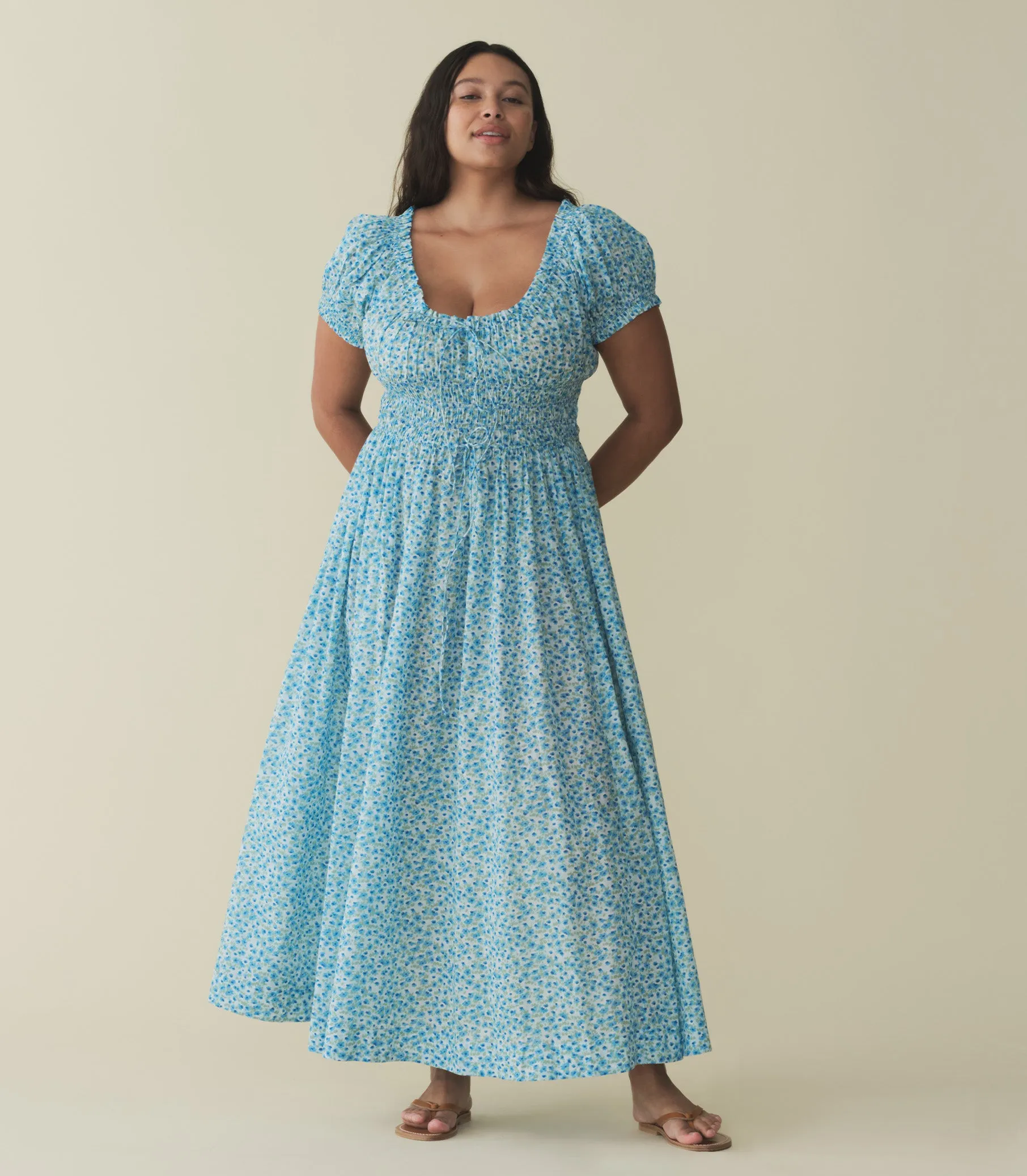 ASHLYNN DRESS -- BLEU DAISY FIELDS sold by Doen product image thumbnail 5