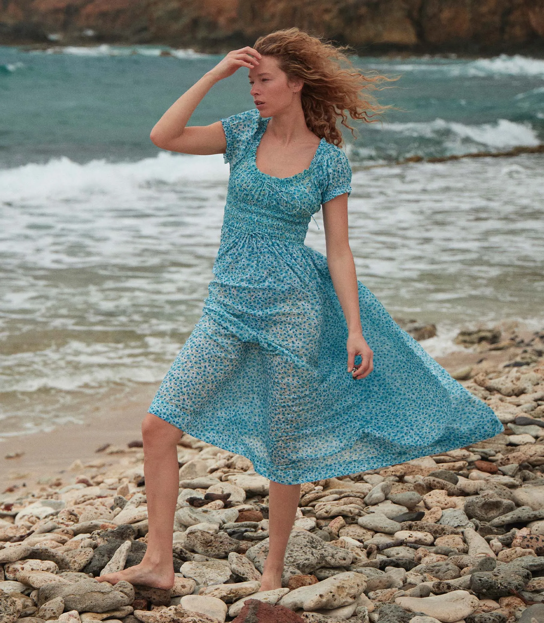ASHLYNN DRESS -- BLEU DAISY FIELDS sold by Doen product image thumbnail 2
