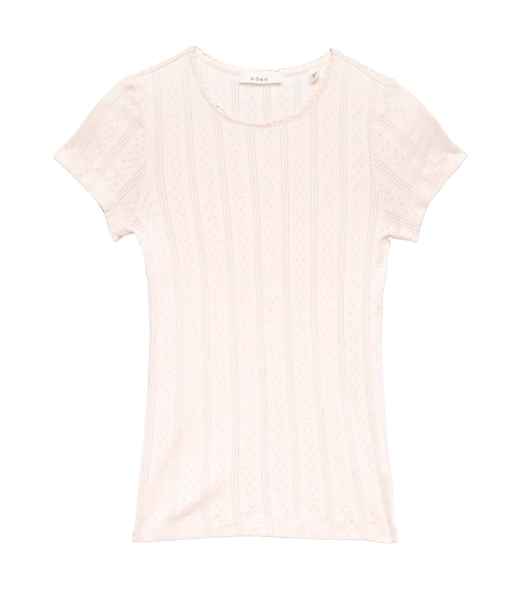 VIVI TEE -- PETUNIA PINK QUELLE JOLIE POINTELLE sold by Doen product image thumbnail 5