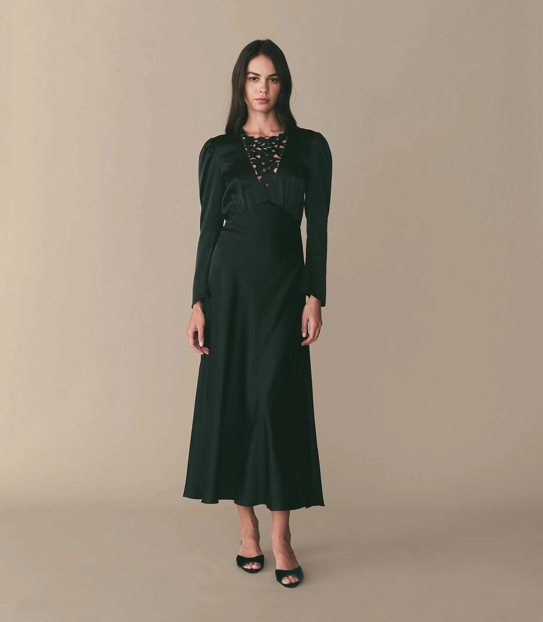 MELINDA DRESS -- ALPINE GREEN sold by Doen product image thumbnail 3