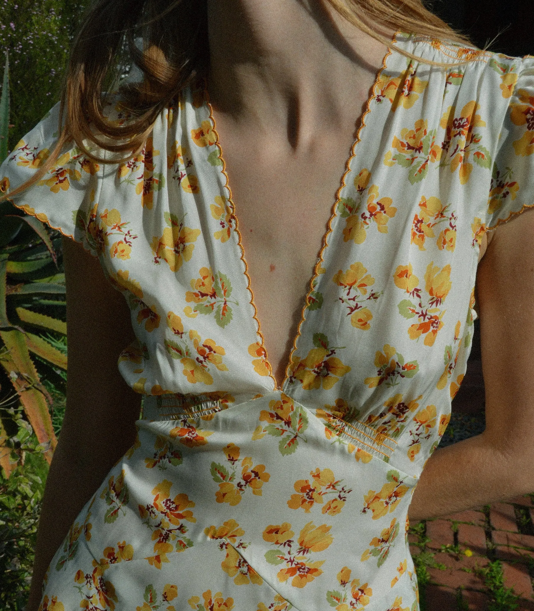 DIANNE DRESS -- AMBER FROLICKING FLORAL sold by Doen